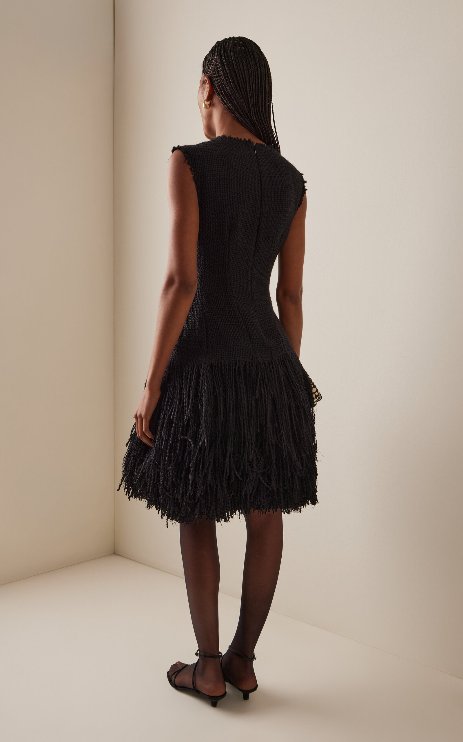 Talia Tweed Wool Mini Dress black - 4