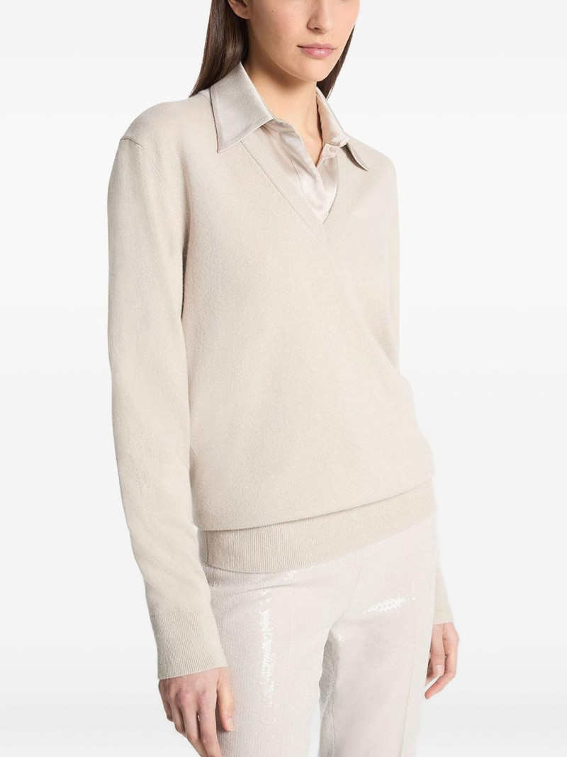 MICHAEL KORS COLLECTION V-neck long-sleeve sweater outlook