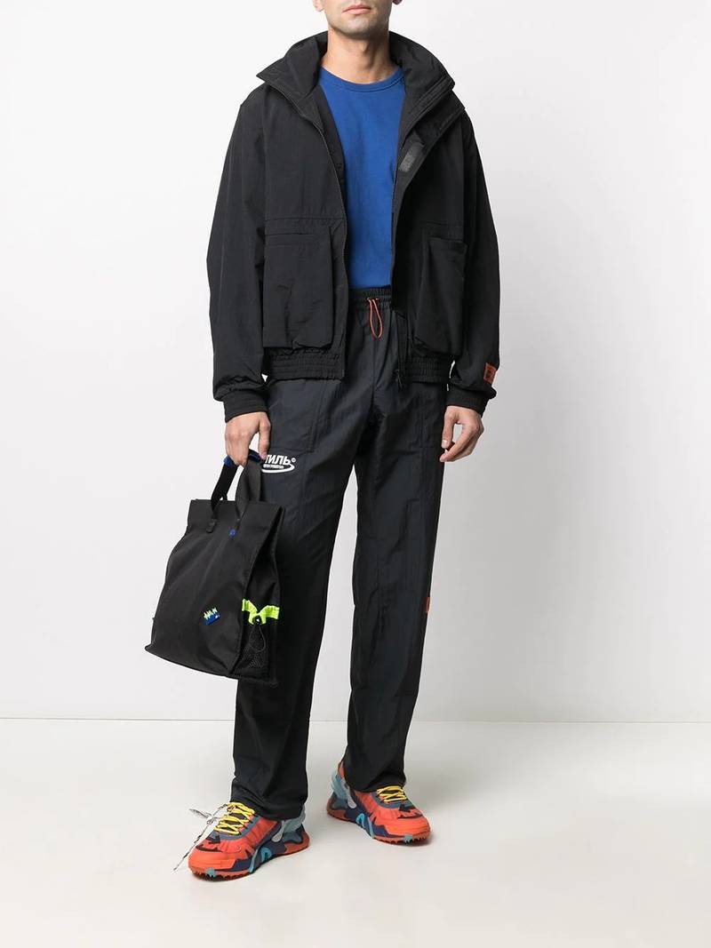 Heron Preston logo-print zip-up jacket outlook