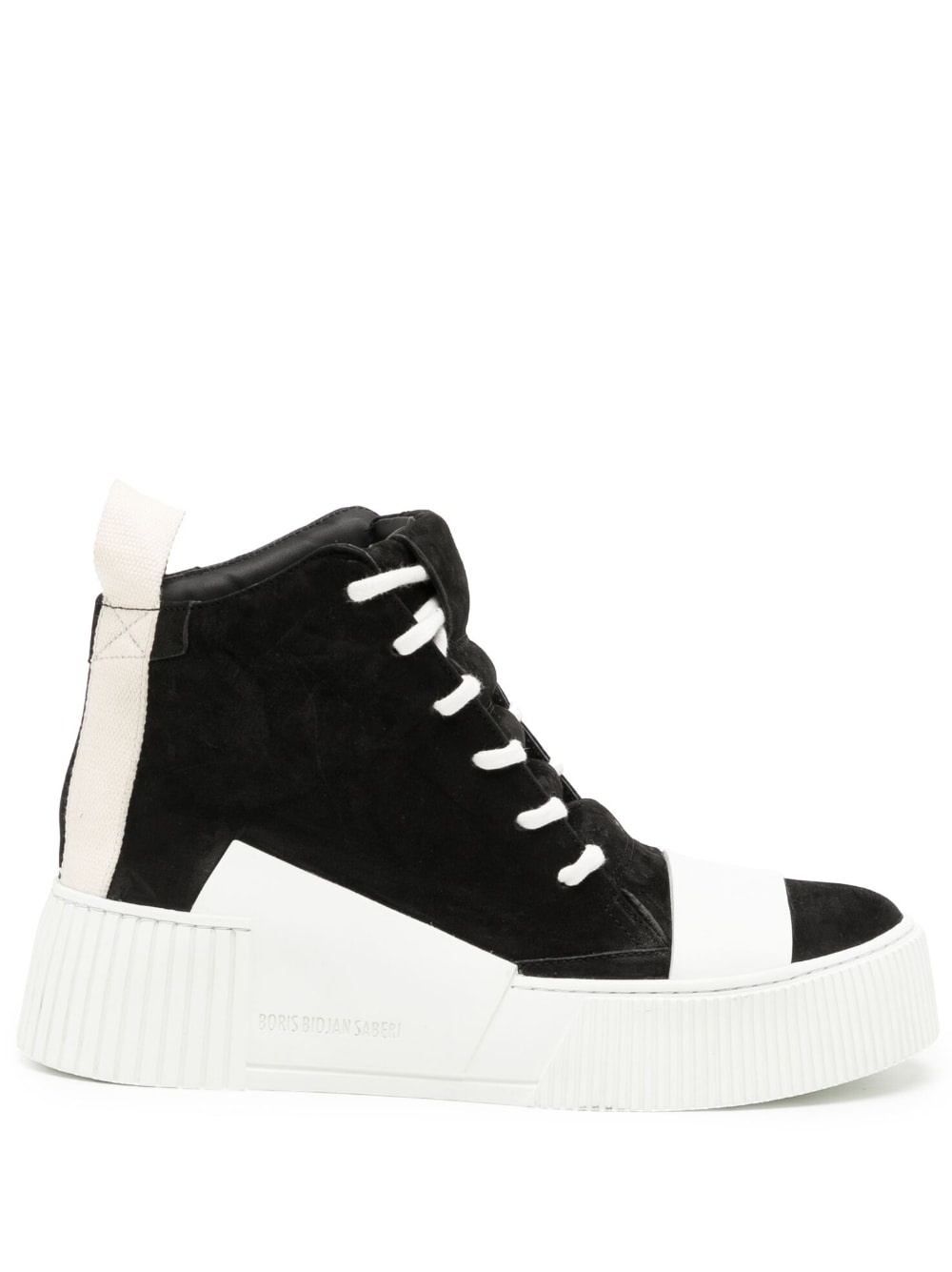 hi-top leather sneakers - 1