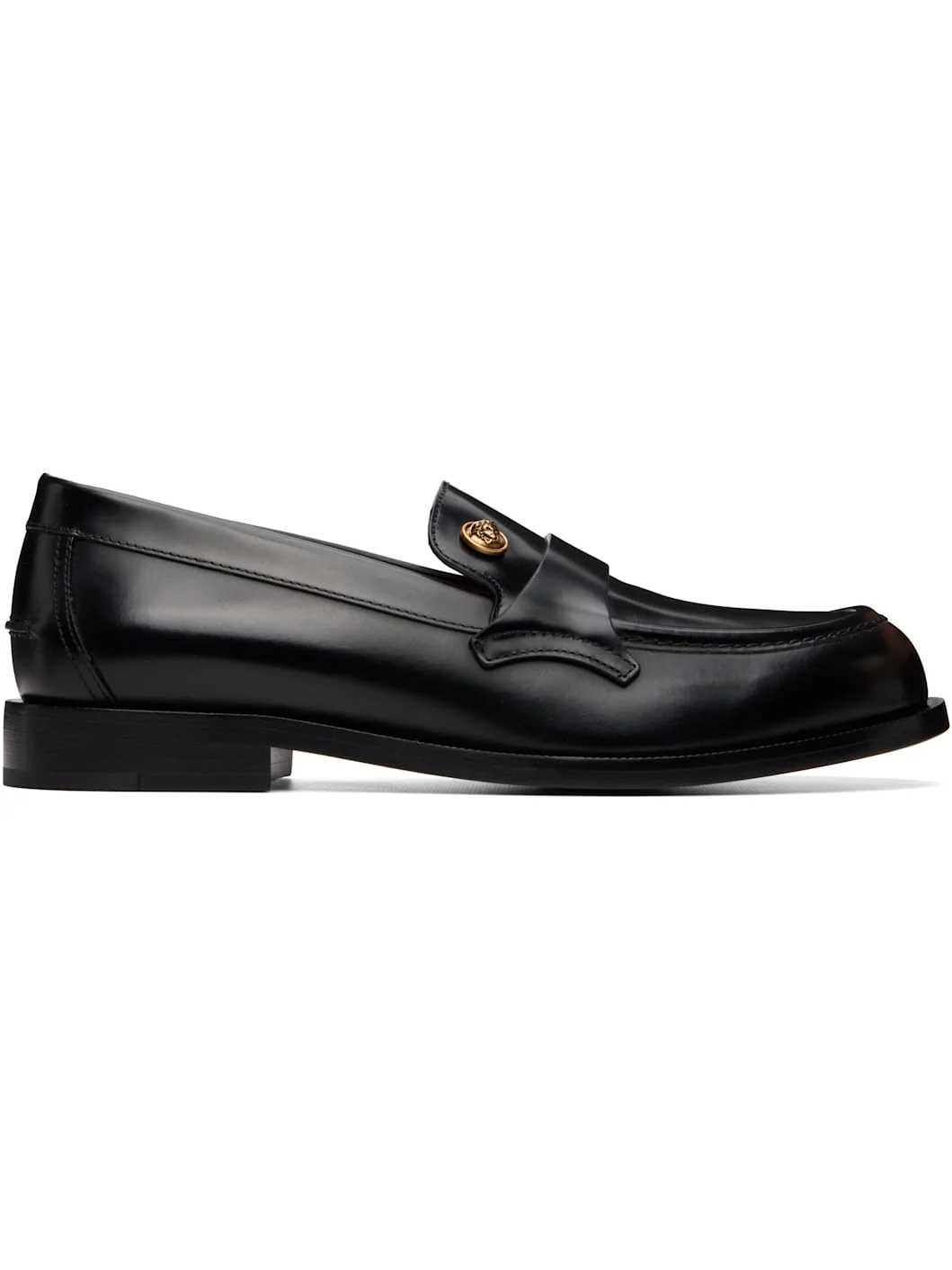 Black Manu Leather Loafers - 1