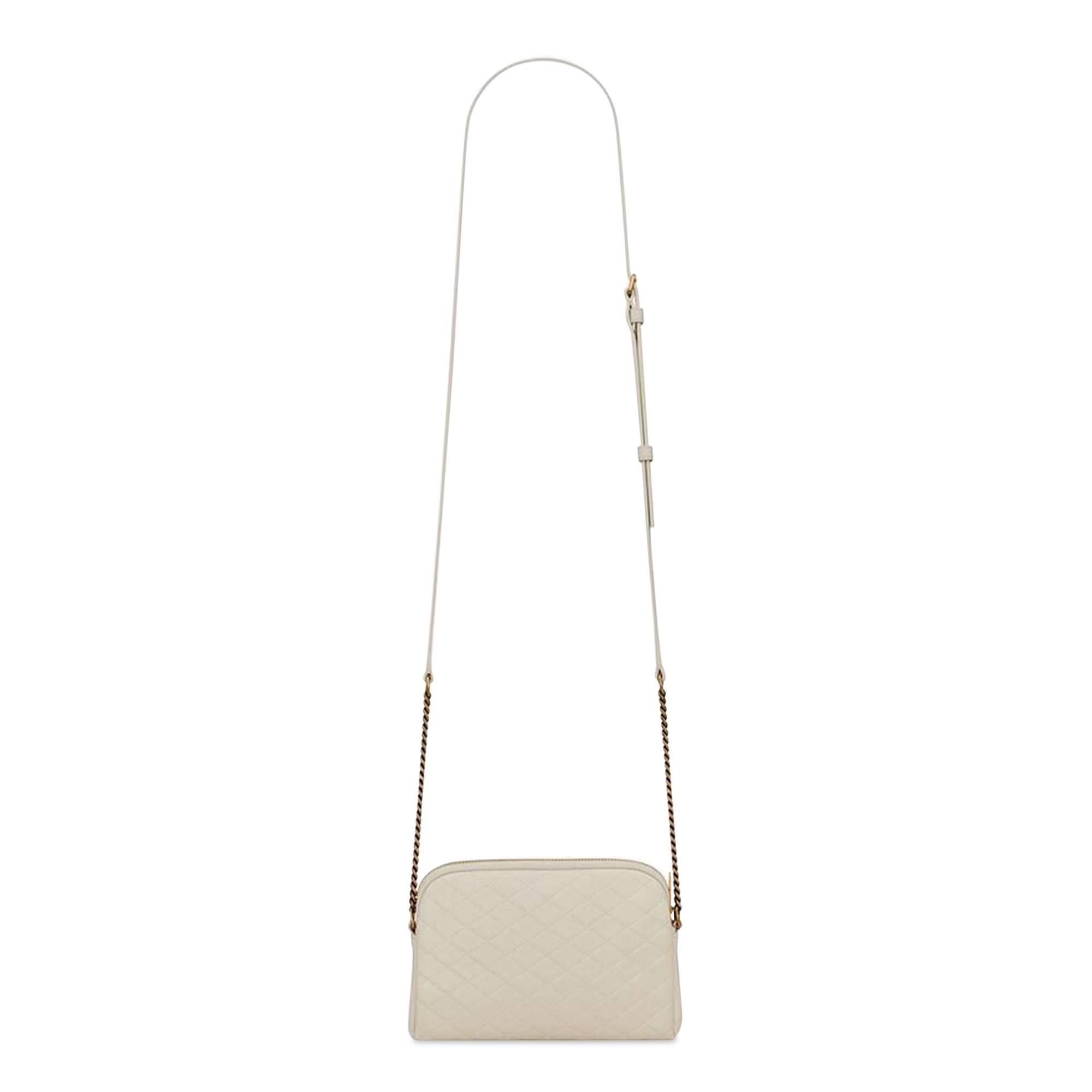 Saint Laurent Logo Plaque Crossbody Bag 'Soft Cream' - 2