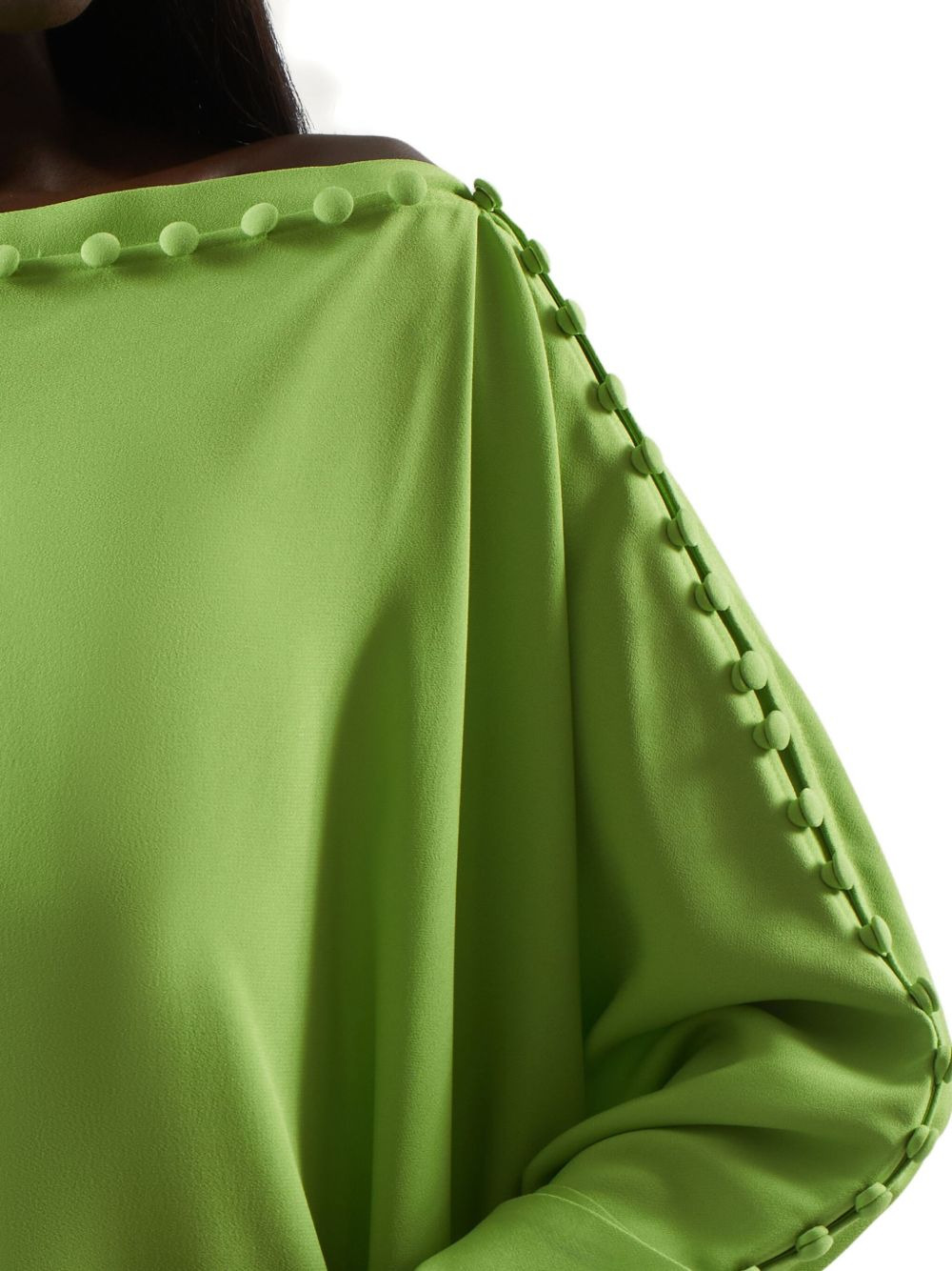 button-detailed kaftan dress - 5