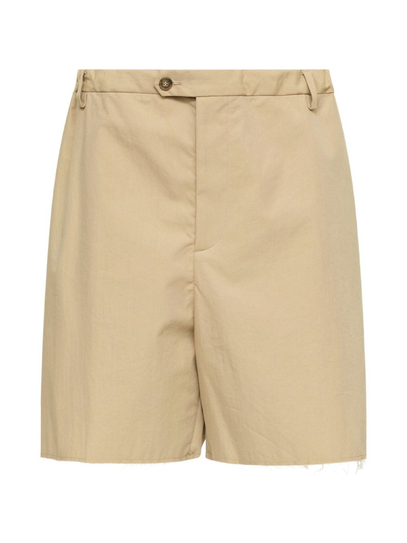frayed-details cotton shorts 1