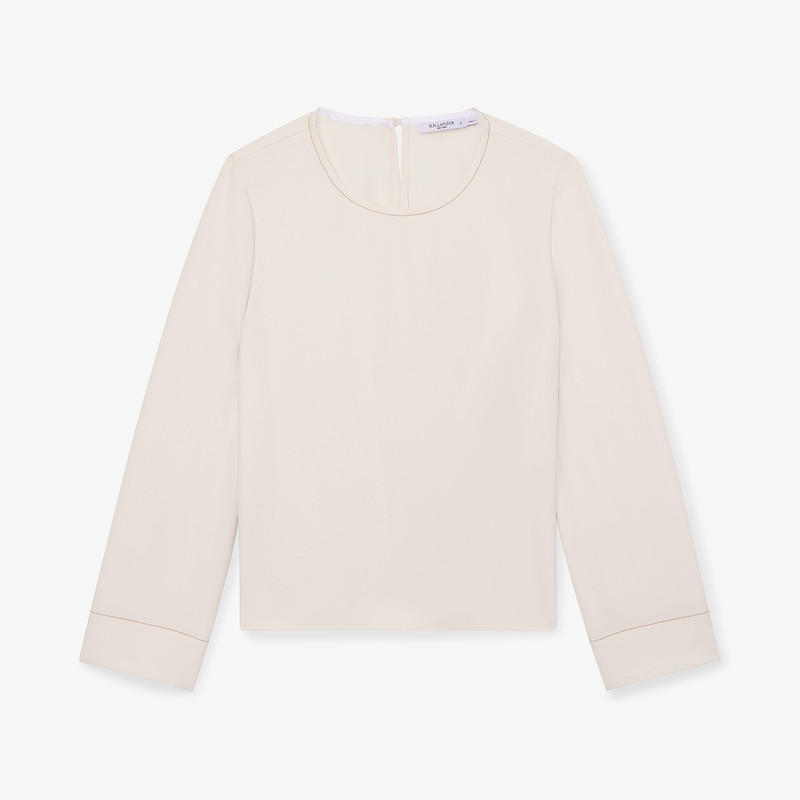Jules Effortless Blouse - Everyday Crepe with Topstitch 1