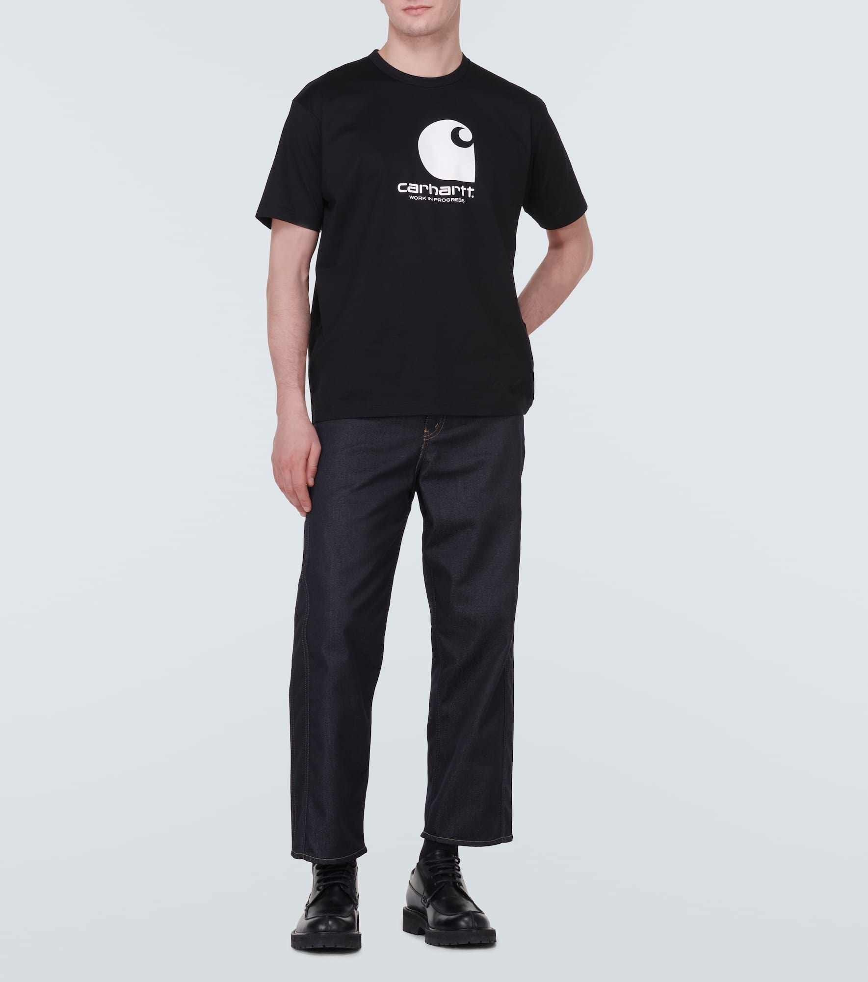 x Carhartt logo cotton jersey T-shirt - 2