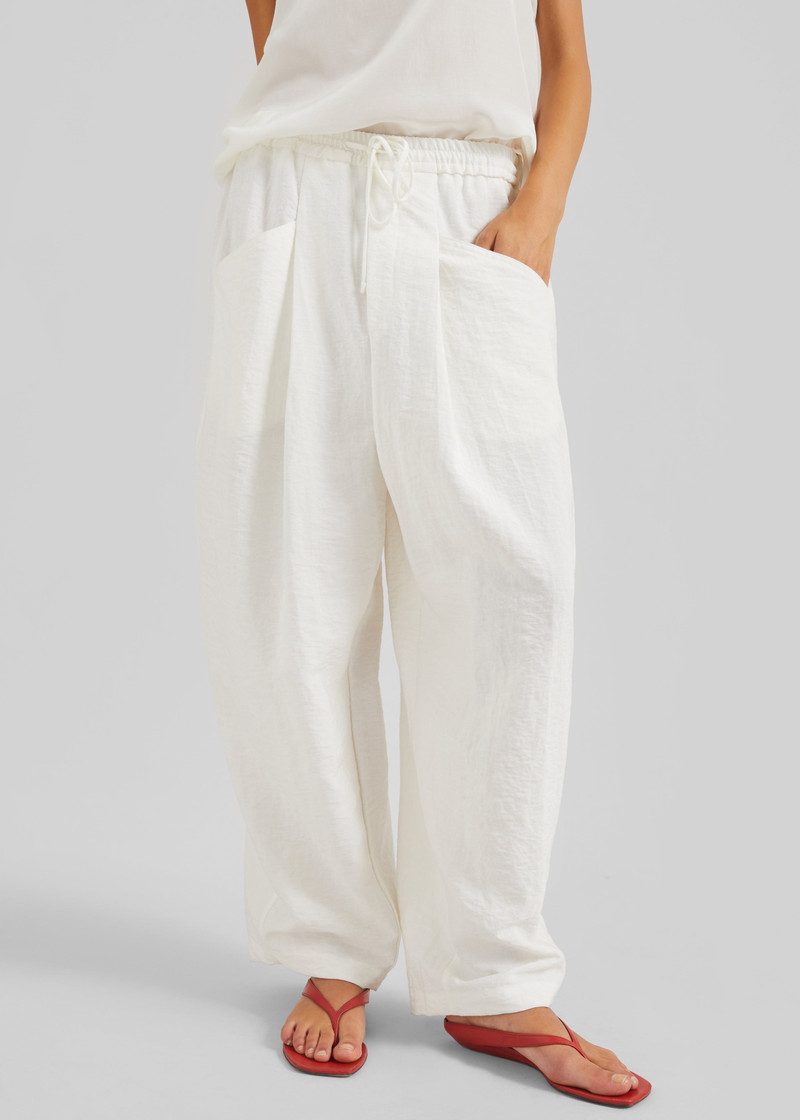 Senart Barrel Leg Pants - Ivory 4