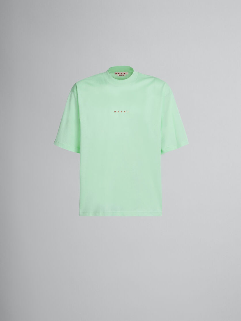 PINK BIO COTTON T-SHIRT WITH LOGO - 1