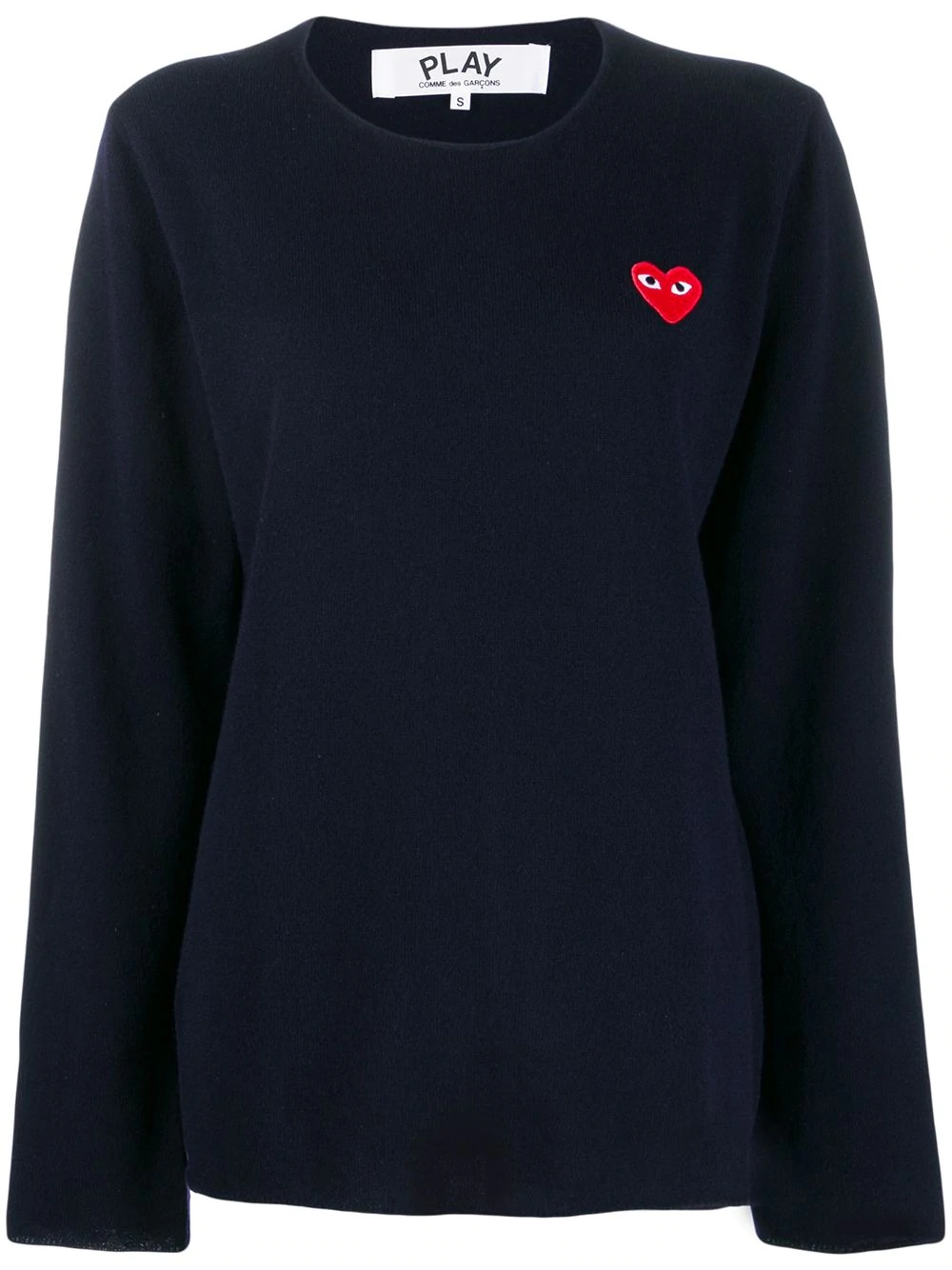 heart logo patch sweater - 1