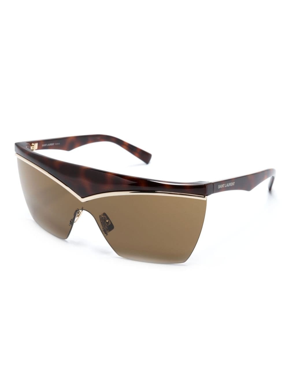 tortoiseshell shield-frame sunglasses - 2