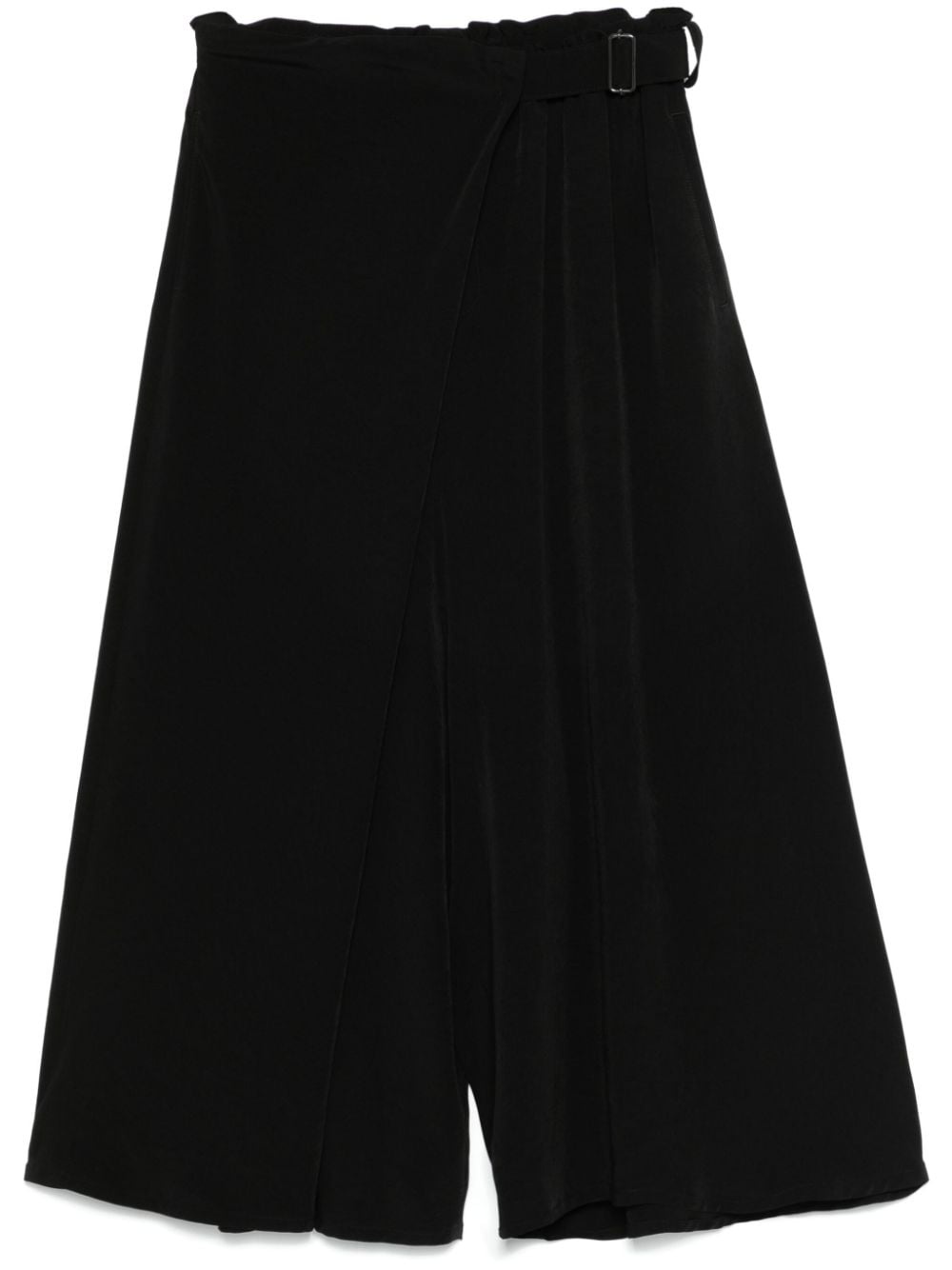 pleat-detail cropped trousers - 1