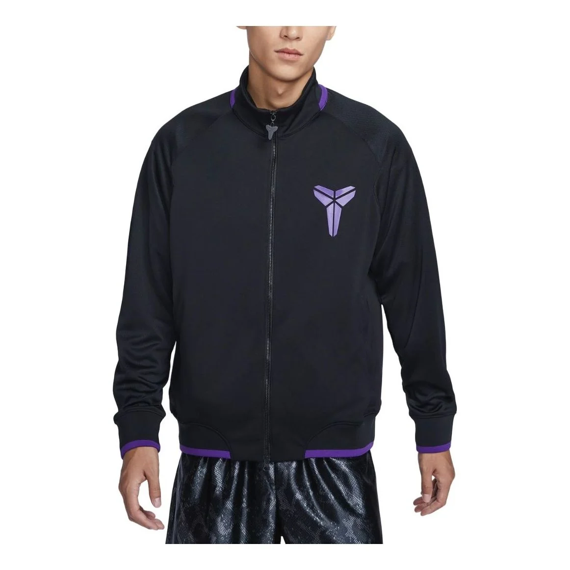 Nike Dri-FIT Kobe Basketball Jacket Asia Sizing 'Black Purple' FZ0937-010 - 1