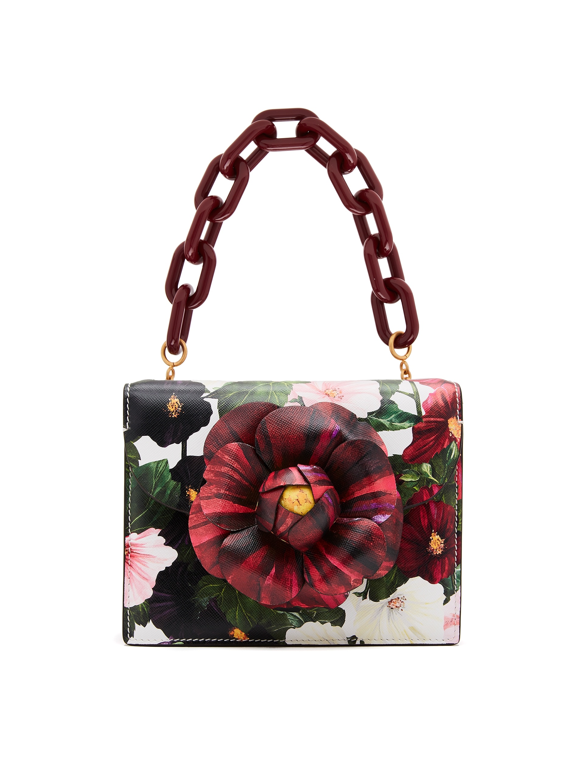 HOLLYHOCKS PRINTED MINI TRO BAG - 3