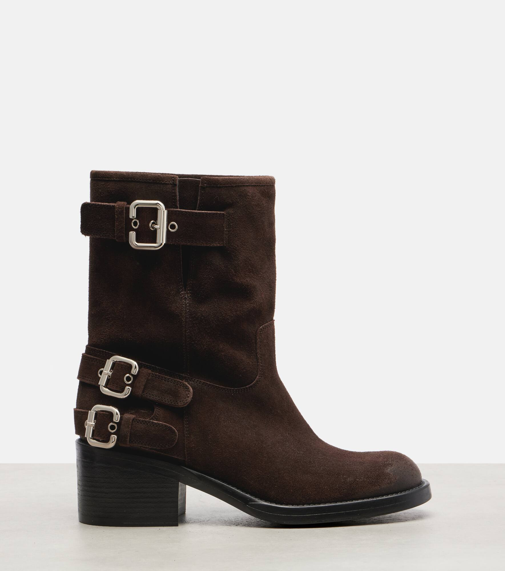 Dakota suede biker boots - 4