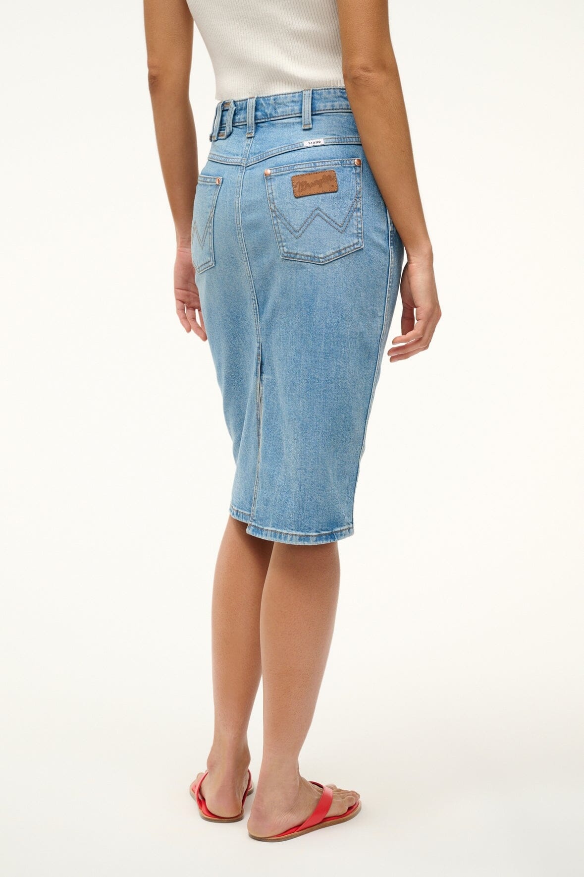 STAUD WRANGLER THE PENCIL SKIRT - 6