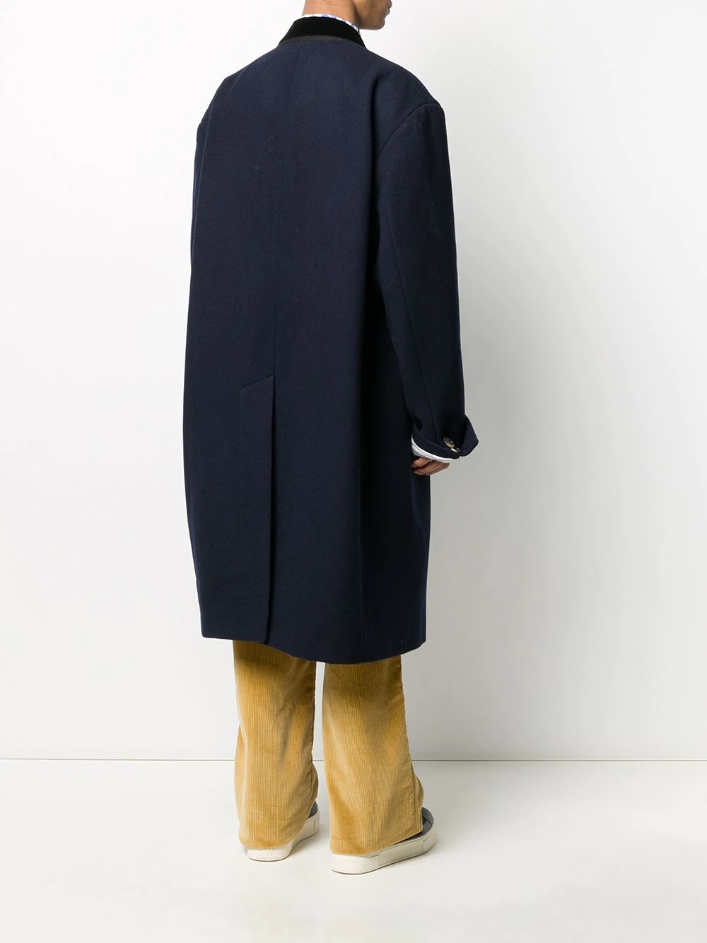 oversized single-breasted coat - 4