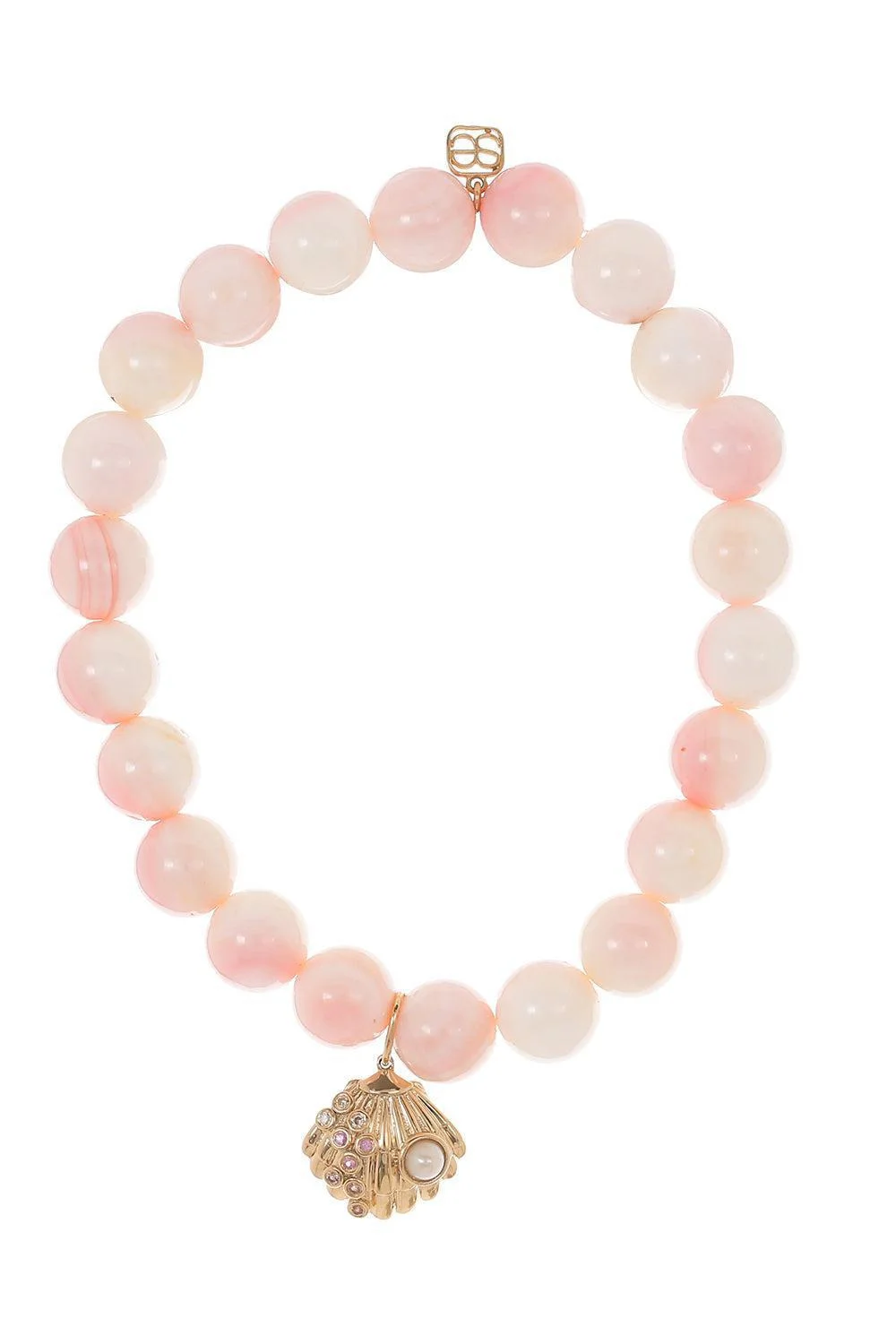 Shell Pink Conch Charm Bracelet - 1