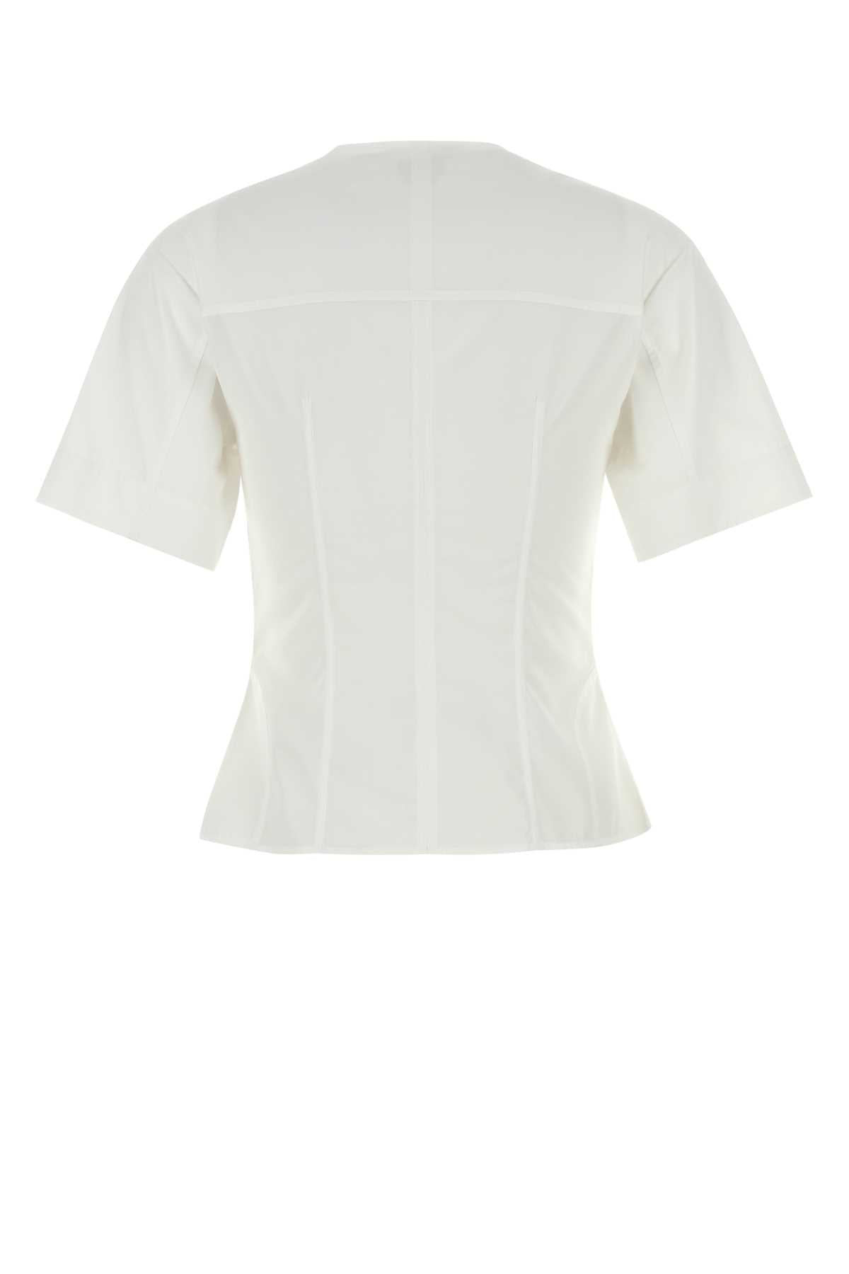 Alexander Mcqueen Women White Poplin Shirt - 2