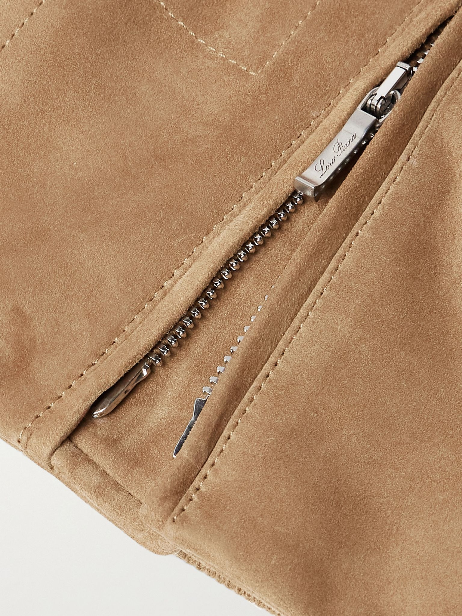 Novak Suede Bomber Jacket Beige - 5