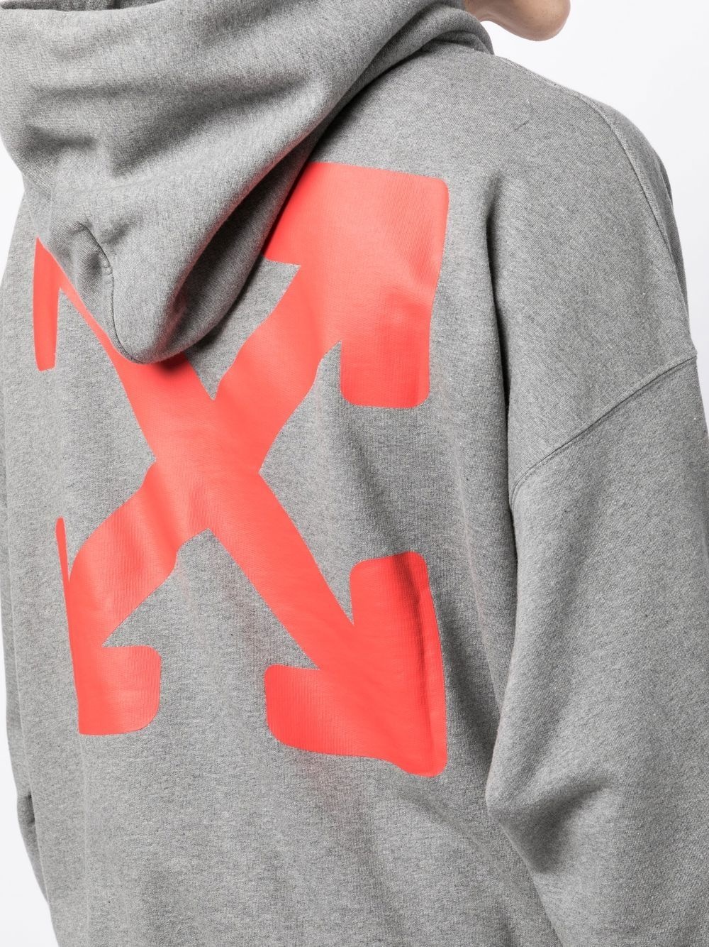 Arrows-motif drawstring hoodie - 5