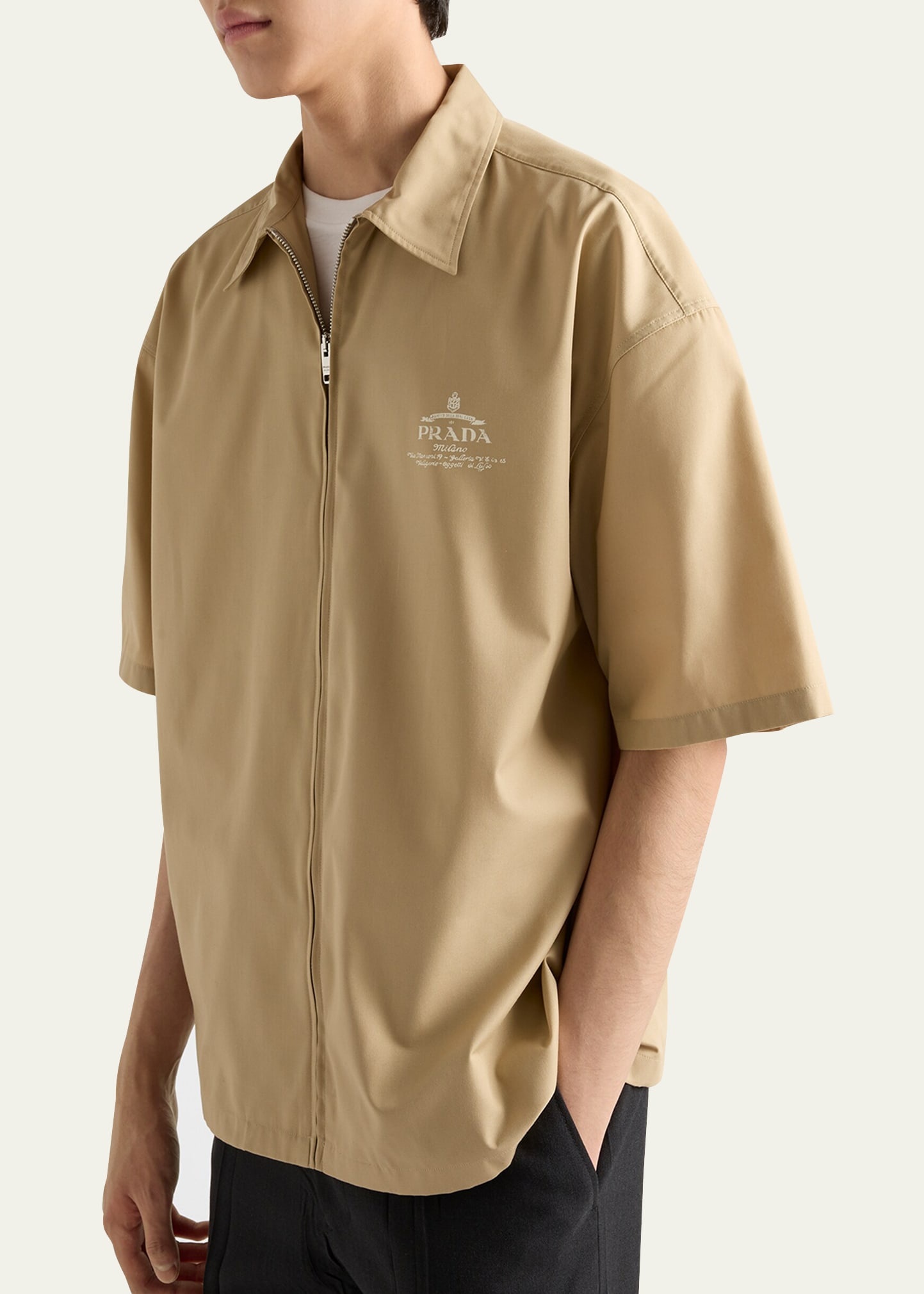 Men's Technical Cotton Zip-Up Shirt - 4