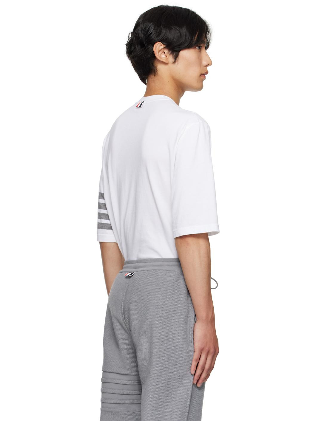 White Jersey 4-Bar T-shirt - 3
