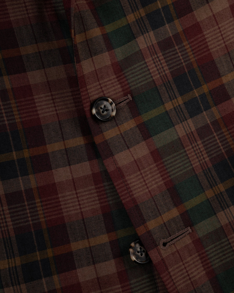 J. PRESS MADE-IN-CANADA RUST & BURGUNDY OVERDYED AUTHENTIC MADRAS SPORT COAT outlook