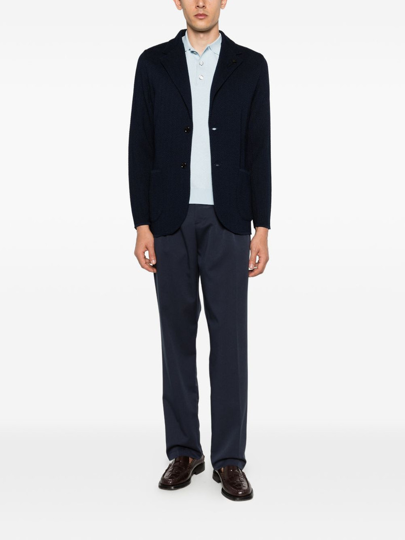 LARDINI notched-lapel blazer outlook