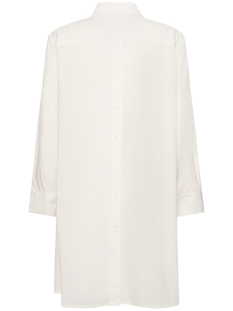 Cotton voile asymmetric buttoned shirt - 6