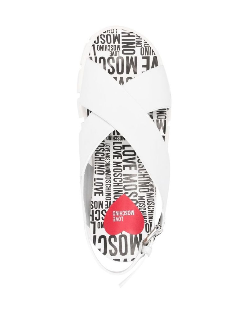 crossover-strap lug-sole sandals - 4
