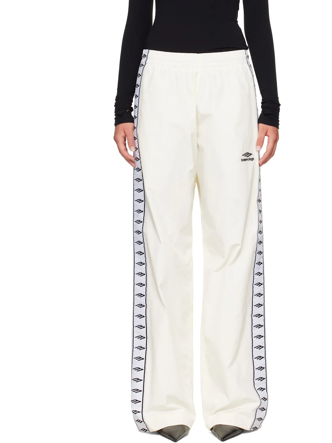 Off-White Techno Cotton Poplin Track Pants - 1
