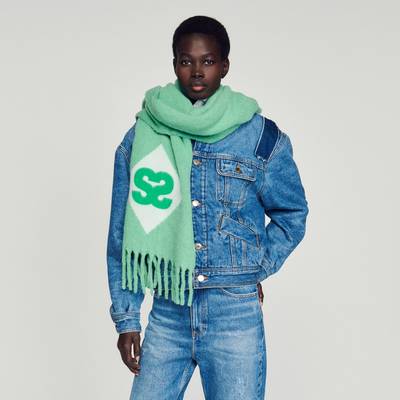 Sandro Scarf with double S pattern outlook