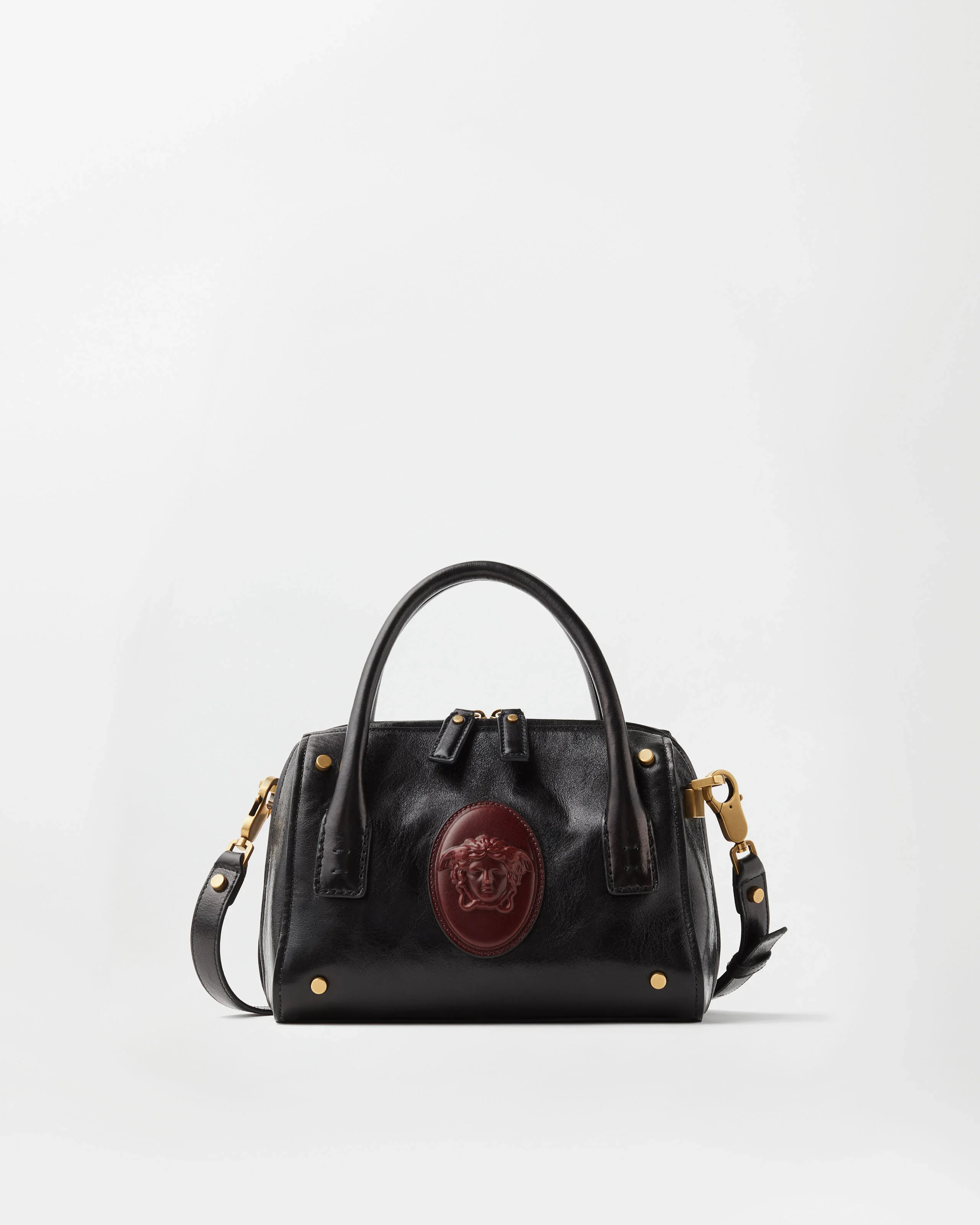 Roomy Small Leather Boston Bag - 1