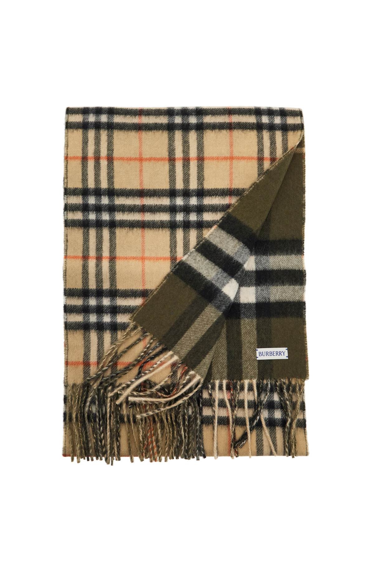 REVERSIBLE CHECK CASHMERE SCARF - 2