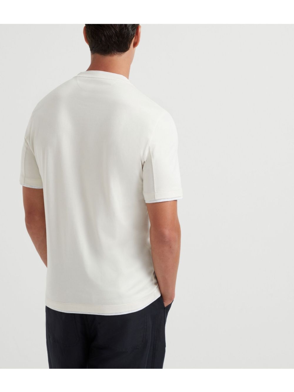 layered-detail T-shirt - 4