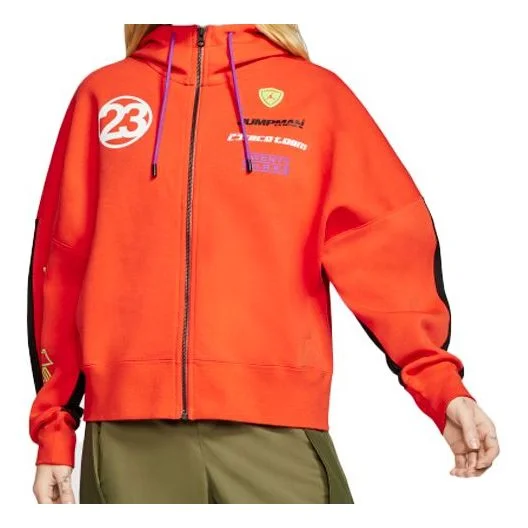 (WMNS) Air Jordan Moto Lightweight Knitting Jacket Orange CU4156-891 - 1