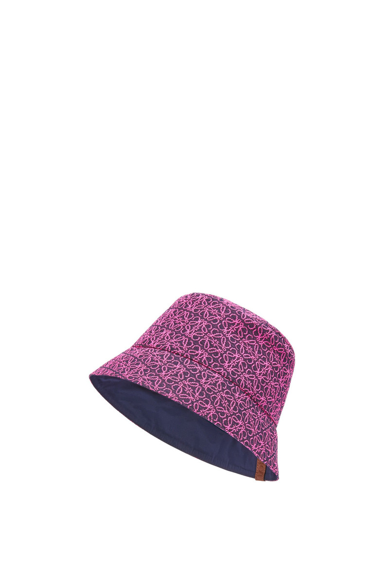Reversible Anagram bucket hat in jacquard and nylon 1