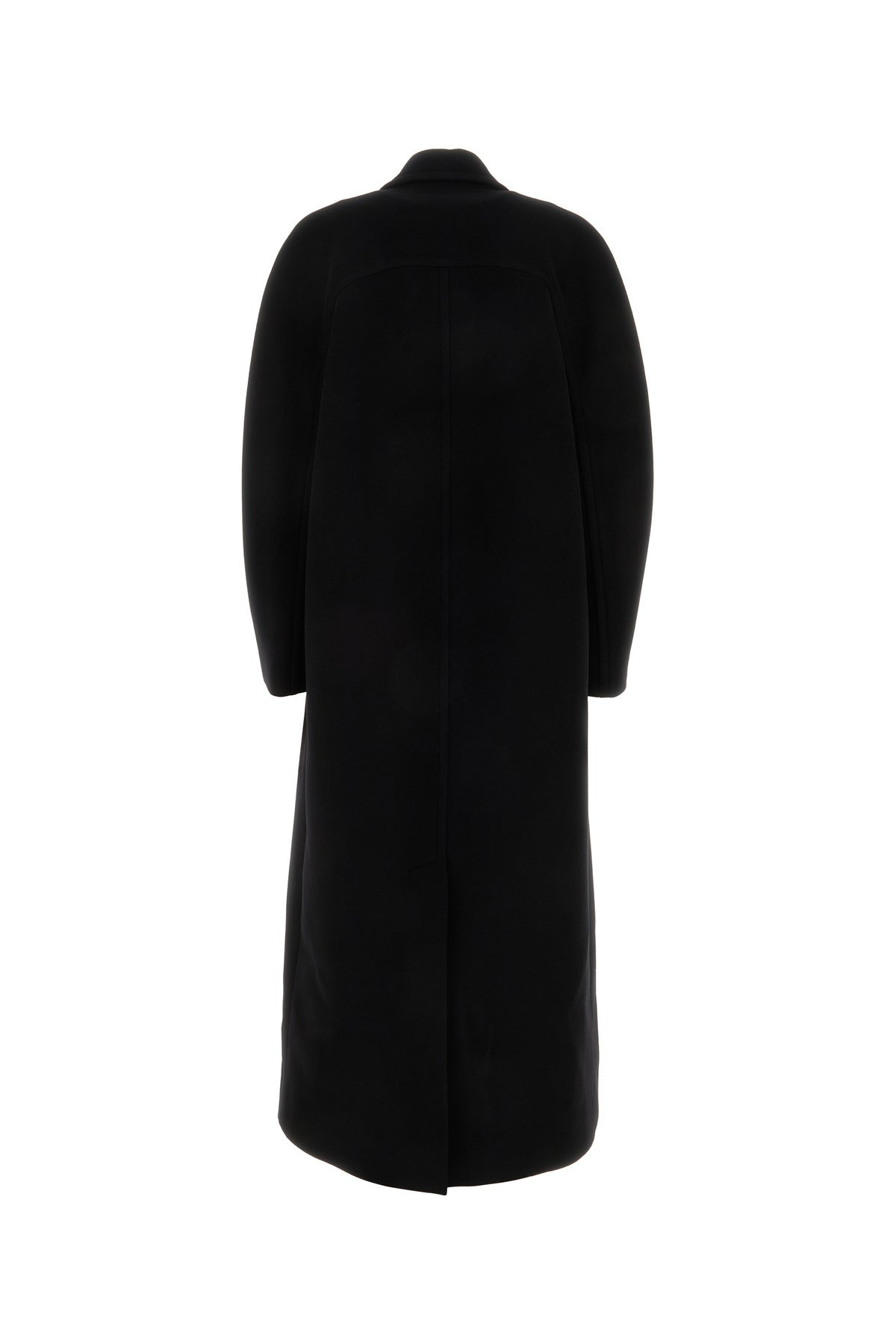 Black wool blend oversize coat - 2