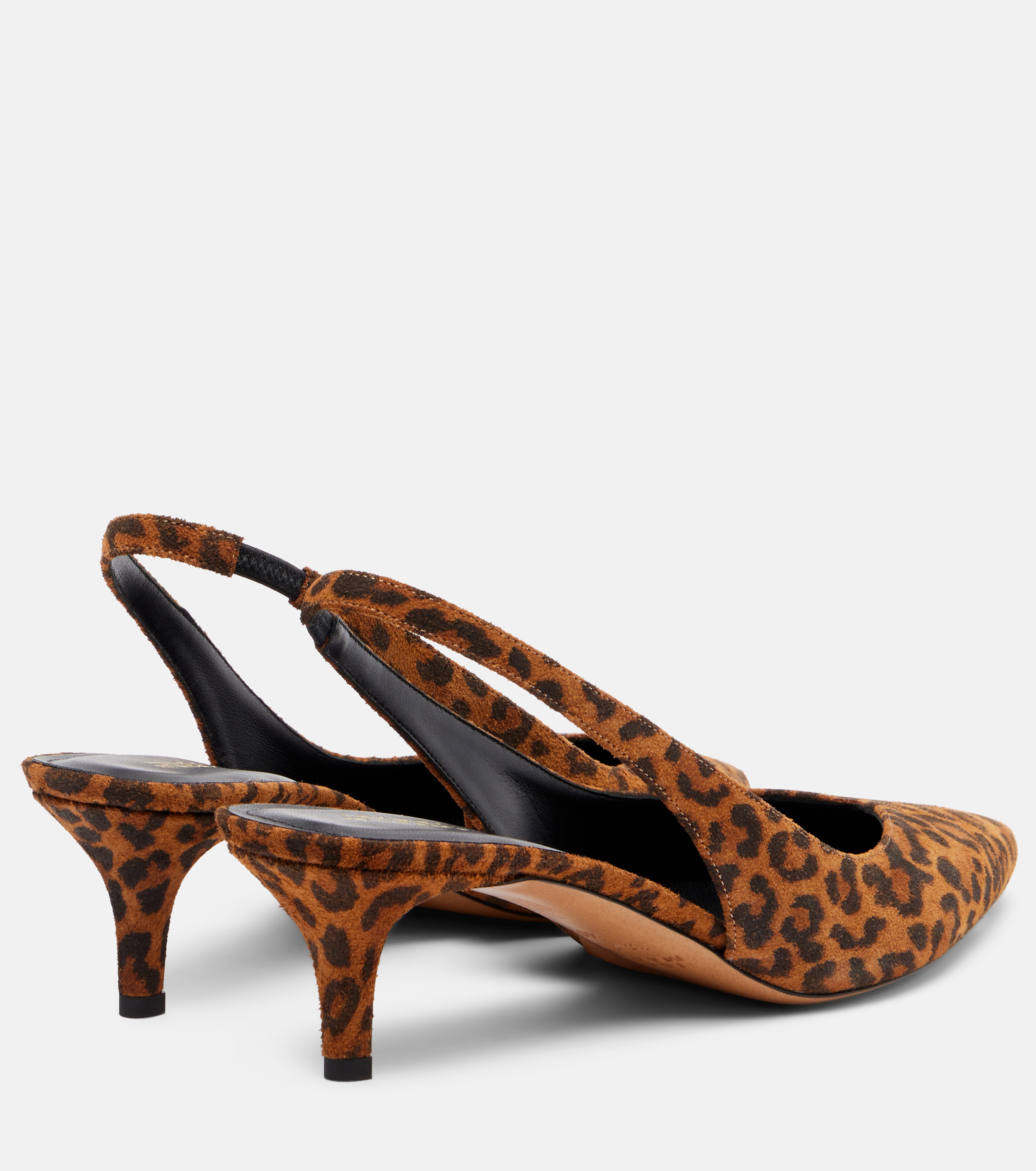 Padim 50 leopard-print suede slingback pumps - 2