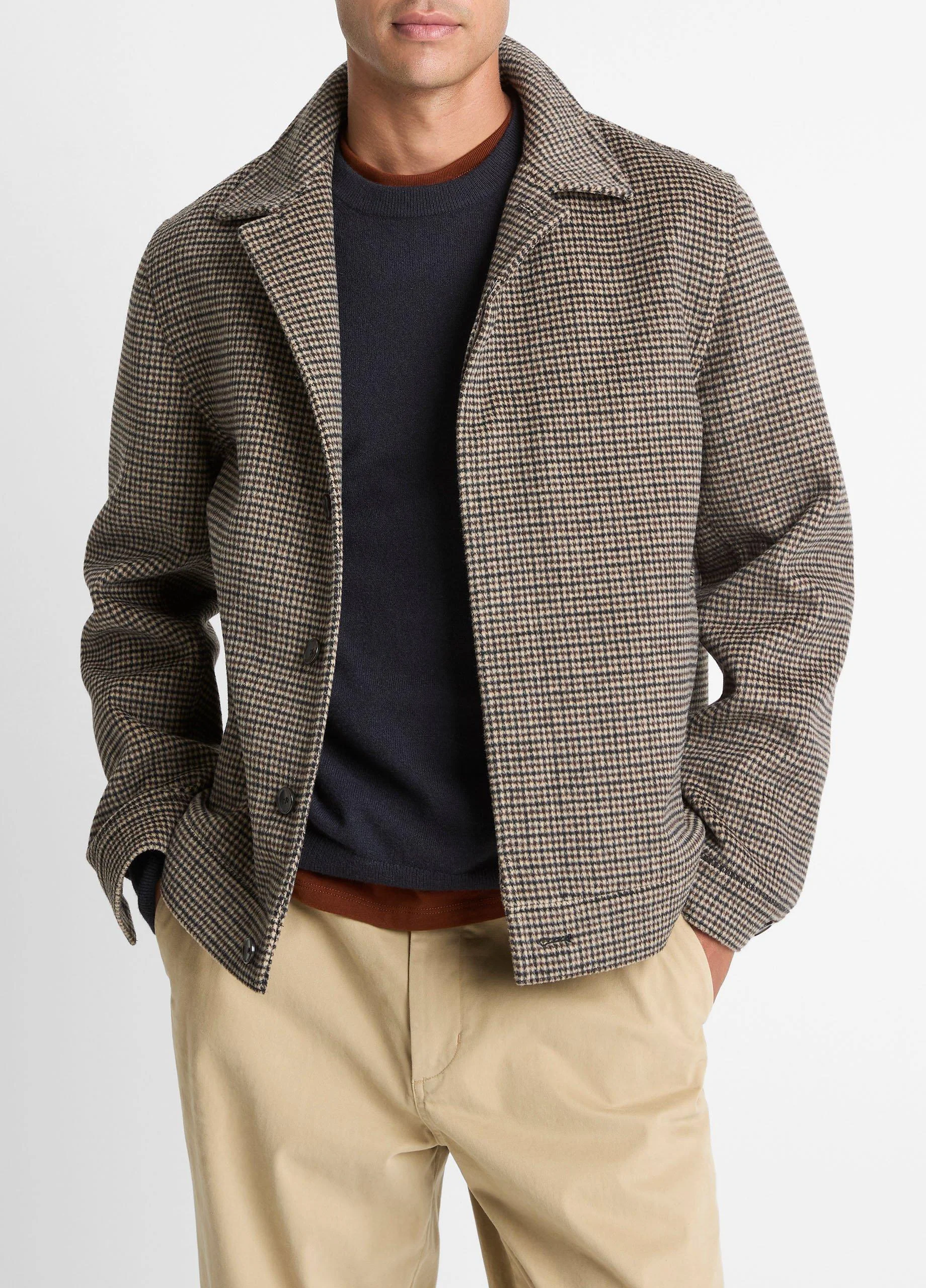 Houndstooth Bomber Jacket - 1