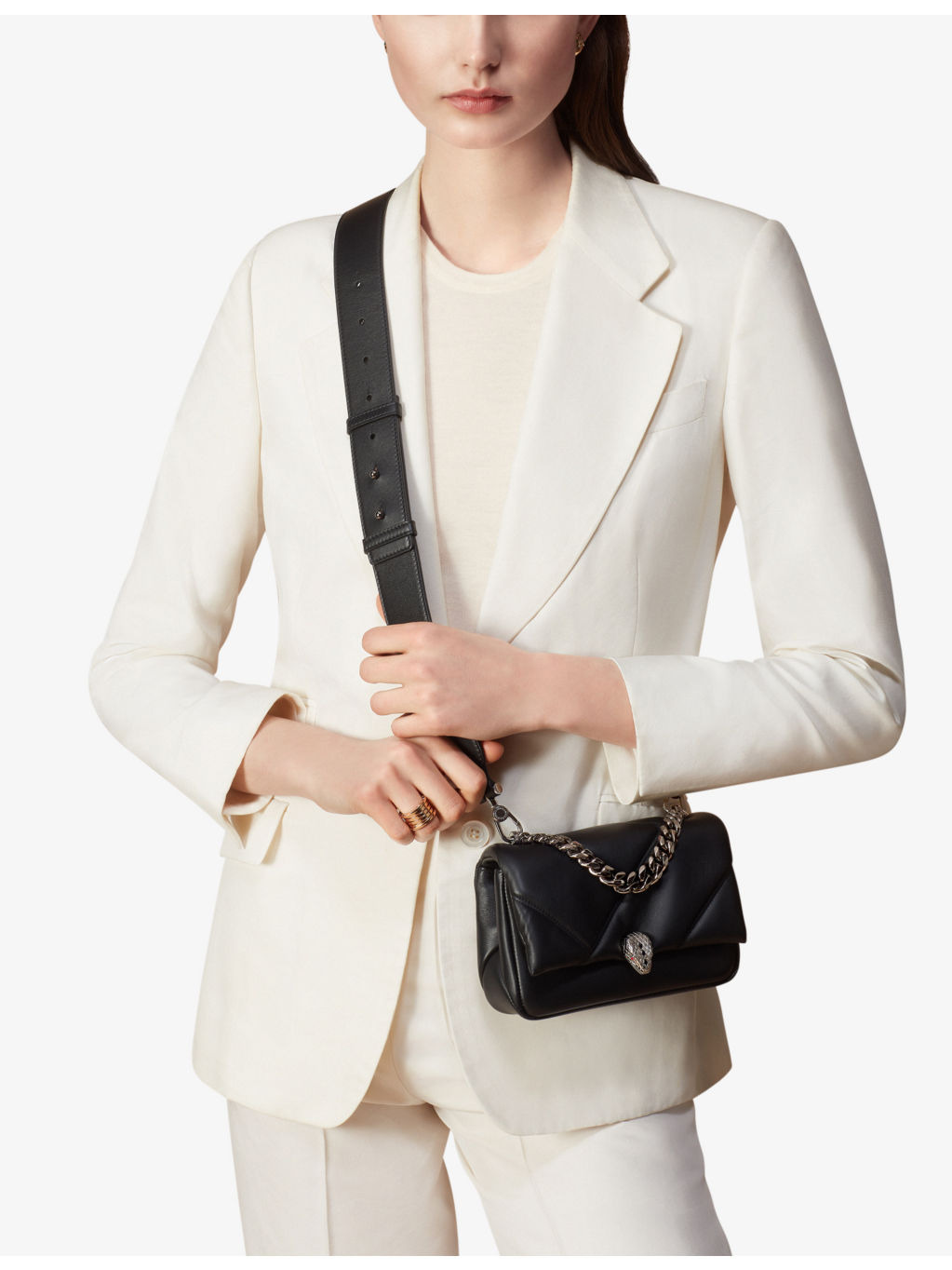 Serpenti Maxi Cabochon small leather cross-body bag - 2