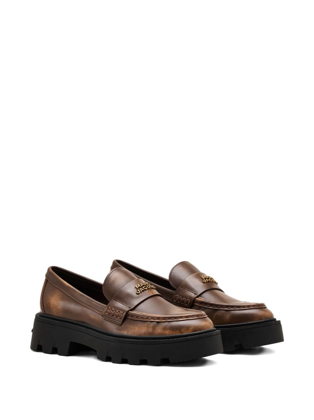 logo-plaque chunky loafers - 2