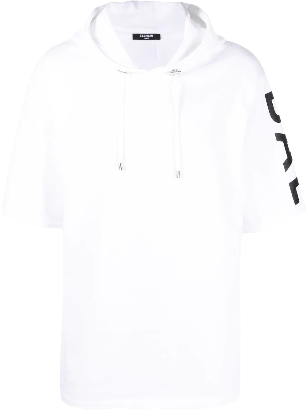 logo-print short-sleeved hoodie - 1