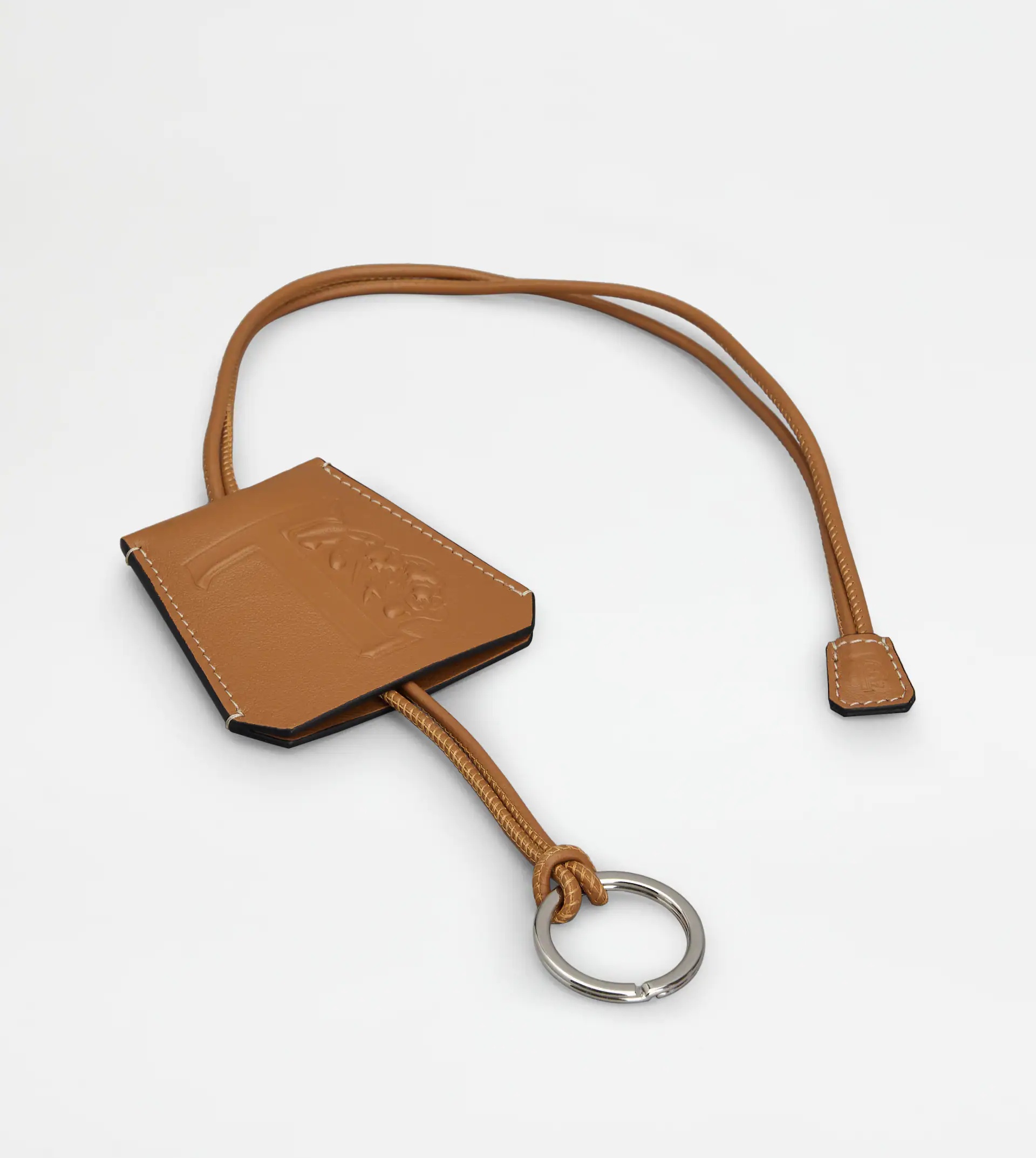 TOD'S NECK KEY HOLDER IN LEATHER - BROWN - 3