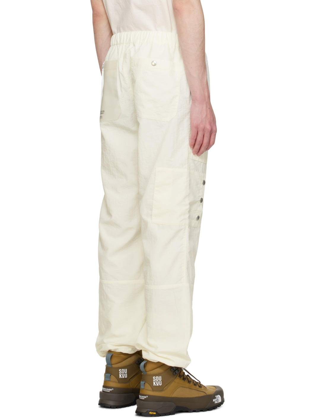 Off-White Crinkled Cargo Pants - 3