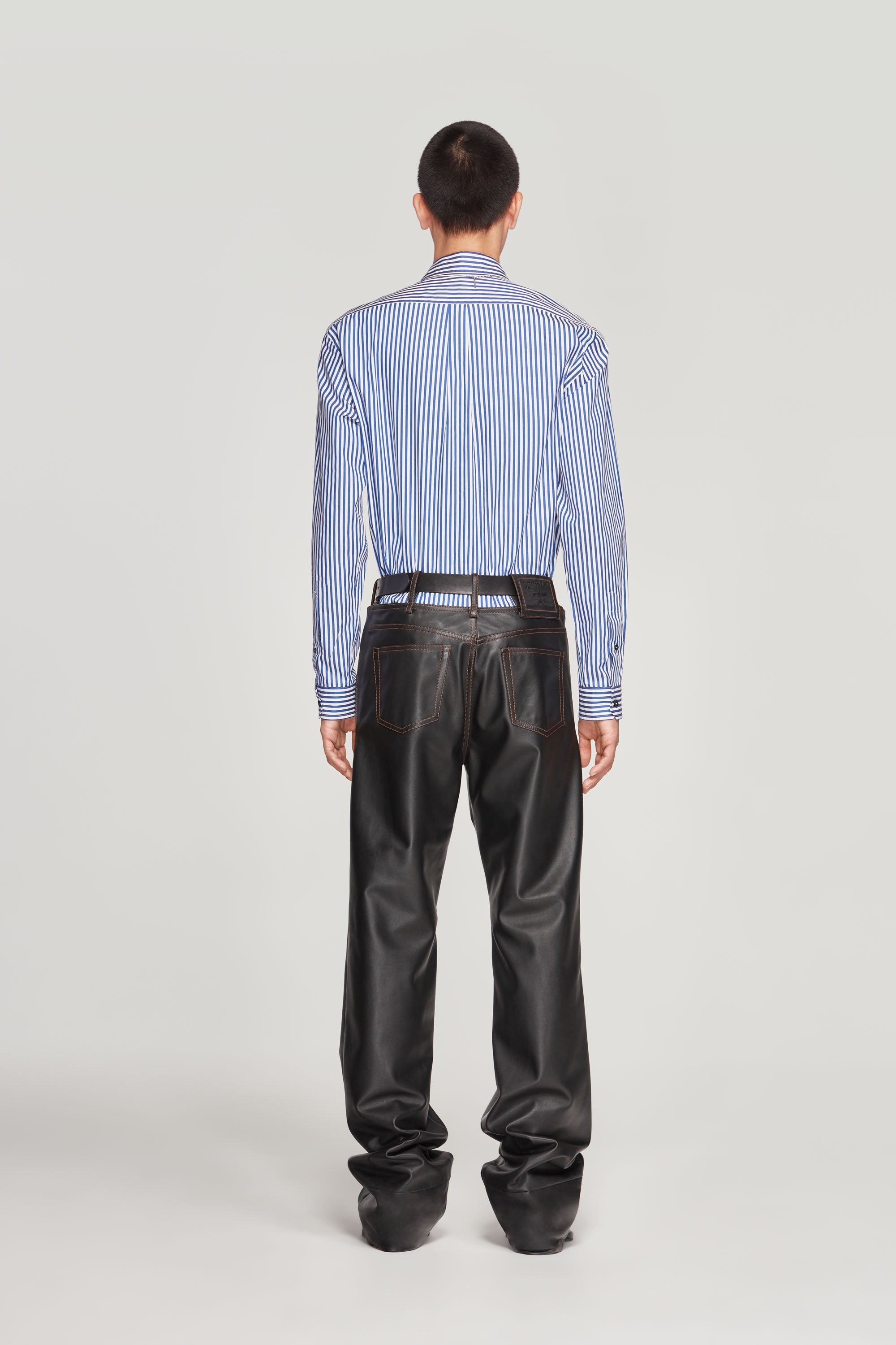 Y Belt Leather Pants - 6
