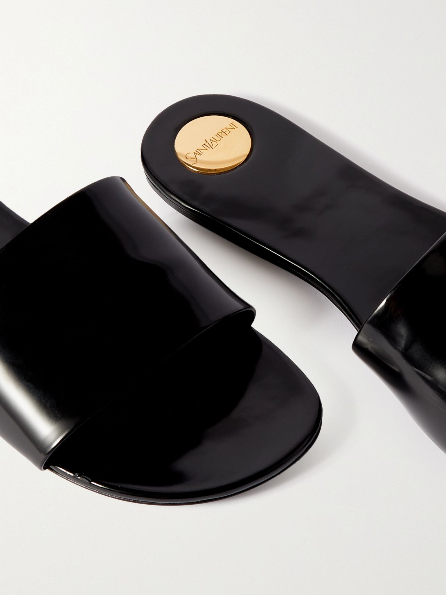 Carlyle patent-leather sandals Black - 4