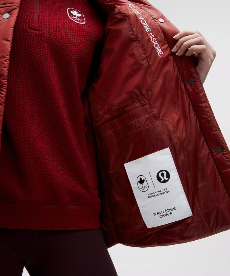 Team Canada Women's Nylon Taffeta Insulated Shacket *COC Logo 9
