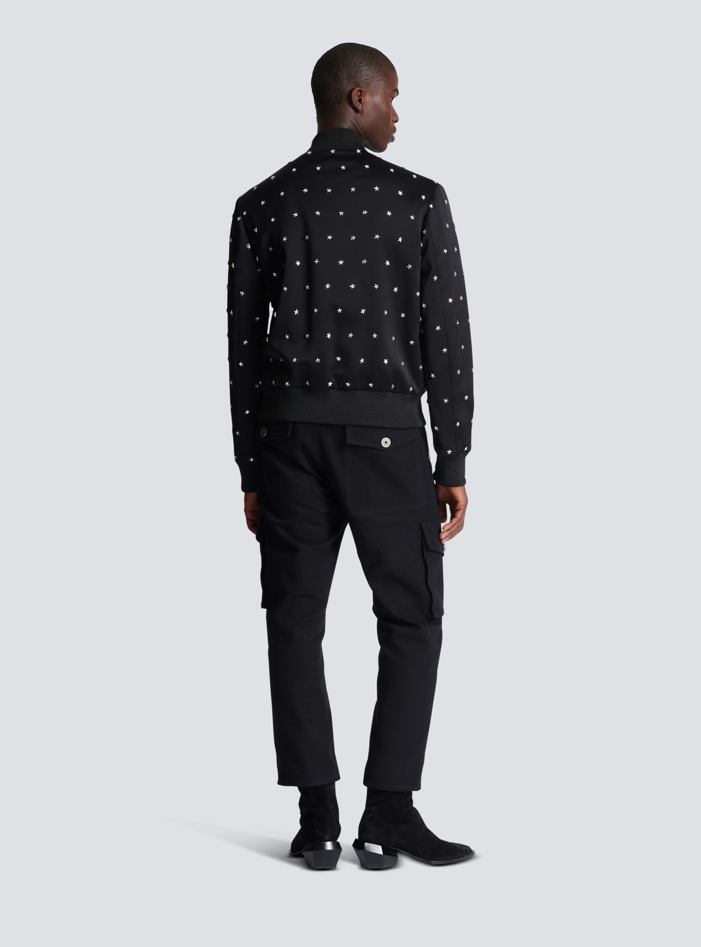 Stars embroidered bomber jacket - 4