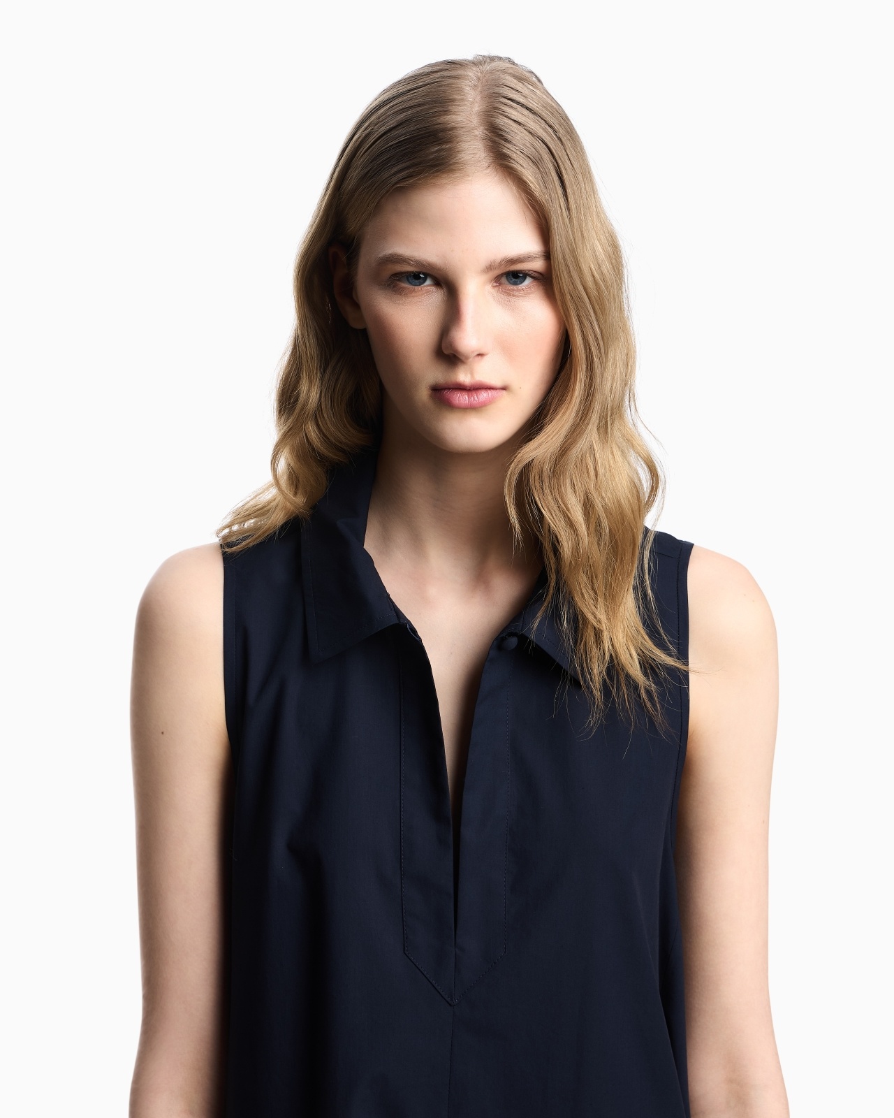 POPLIN FLARED LONG DRESS - 4